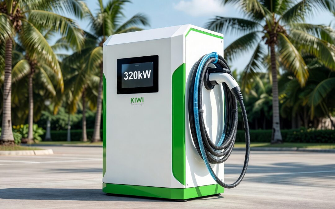 KIWI Technology 320KW liquid-cooled DC fast EV charger for tropical climates
