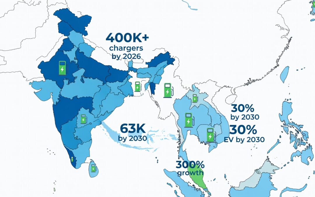EV charger distributor market map India SE Asia Kiwi Technology